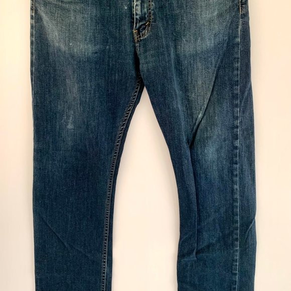 Levis 511, good condition, worn to perfect comfort softness.  Deep blue - Picture 9 of 10